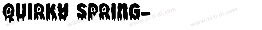 QUIRKY SPRING字体转换